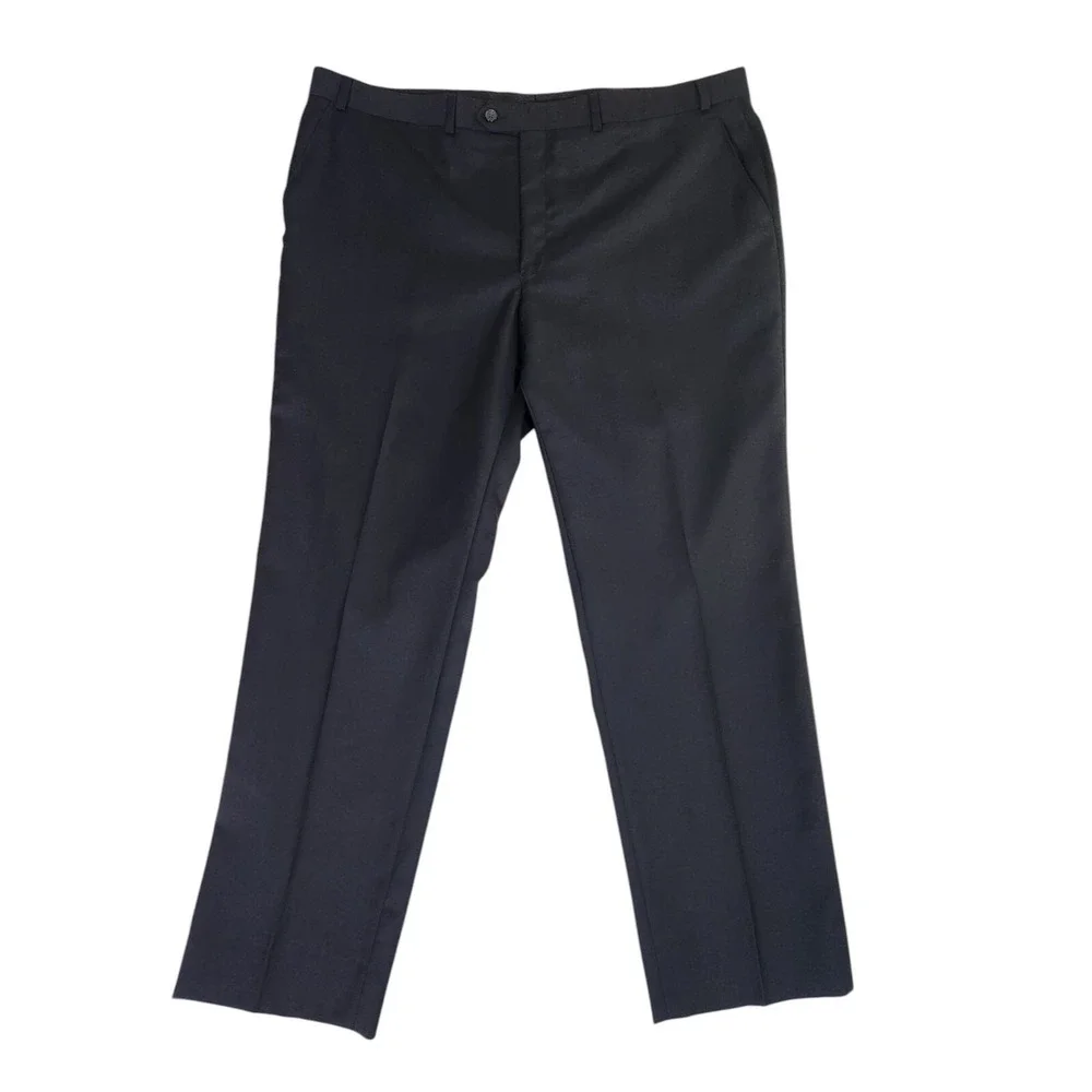 Ralph Lauren Wool Dress Pants Men's Size 42x32* Black Total Comfort Flat Front